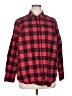 Lane Bryant Plaid Red Long Sleeve Button-Down Shirt Size 16 - photo 1