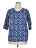 Catherines Blue 3/4 Sleeve Blouse Size 0X - photo 1