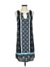 Renee C. 100% Rayon Paisley Blue Casual Dress Size S - photo 1
