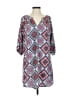 Dina Be 100% Polyester Print Gray Casual Dress Size S - photo 1