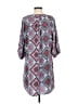 Dina Be 100% Polyester Print Gray Casual Dress Size S - photo 2