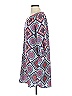 Dina Be 100% Polyester Print Gray Casual Dress Size S - photo 5
