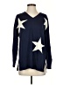 Laurie Felt Stars Blue Pullover Sweater Size XXS - photo 1