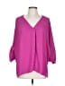 Cynthia Steffe 100% Polyester Purple 3/4 Sleeve Blouse Size L - photo 1