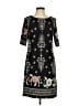 Chetta B Print Black Casual Dress Size 8 - photo 1