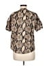 Love Moschino 100% Polyester Animal Print Brown Short Sleeve Blouse Size 6 - photo 2