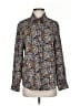 Natural Life 100% Polyester Paisley Brown Long Sleeve Blouse Size S - photo 1