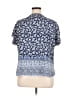 Tua 100% Polyester Blue Short Sleeve Blouse Size XL - photo 2
