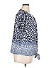 Tua 100% Polyester Blue Short Sleeve Blouse Size XL - photo 4