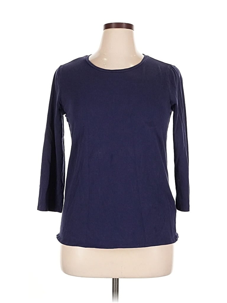 Pre-owned Cable & Gauge 3/4 Sleeve T-shirt In Blue