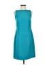 CDC Apparel 100% Polyester Solid Teal Casual Dress Size 4 - photo 1