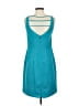 CDC Apparel 100% Polyester Solid Teal Casual Dress Size 4 - photo 2