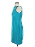 CDC Apparel 100% Polyester Solid Teal Casual Dress Size 4 - photo 5