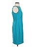 CDC Apparel 100% Polyester Solid Teal Casual Dress Size 4 - photo 4