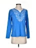 Shenanigans Blue Long Sleeve Blouse Size S - photo 1