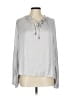 Reset 100% Polyester Silver Gray Long Sleeve Blouse Size L - photo 1