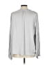 Reset 100% Polyester Silver Gray Long Sleeve Blouse Size L - photo 2