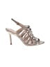 Elie Tahari Animal Print Silver Tan Heels Size EU 38 1/2 - photo 1
