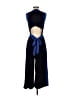 Elevenses 100% Polyester Color Block Blue Jumpsuit Size 4 - photo 2