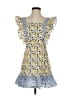 70°F/21°C 100% Polyester Print Yellow Casual Dress Size S - photo 1