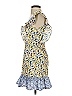 70°F/21°C 100% Polyester Print Yellow Casual Dress Size S - photo 5
