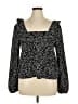 Saks Fifth Avenue 100% Polyester Black Long Sleeve Blouse Size XL - photo 1