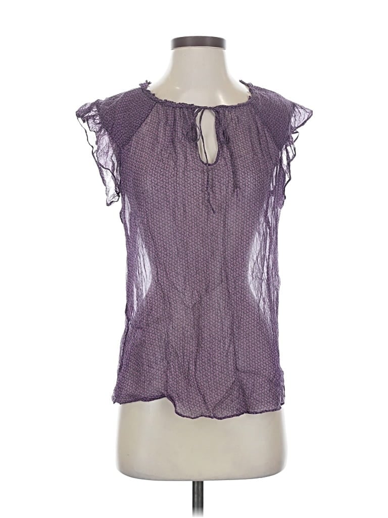 Pre-owned 7 For All Mankind Sleeveless Blouse In Purple