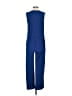 Monteau Solid Blue Jumpsuit Size S - photo 2