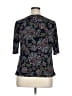 George Black Blue 3/4 Sleeve Blouse Size XL - photo 2