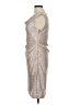 Scarlett 100% Polyester Metallic Silver Gold Cocktail Dress Size 8 - photo 5