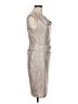 Scarlett 100% Polyester Metallic Silver Gold Cocktail Dress Size 8 - photo 4