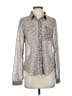 Mystree 100% Polyester Animal Print Silver Long Sleeve Blouse Size S - photo 1