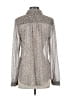 Mystree 100% Polyester Animal Print Silver Long Sleeve Blouse Size S - photo 2