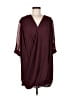 Topshop 100% Polyester Burgundy 3/4 Sleeve Blouse Size 6 - photo 1