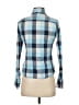 Motivi Plaid Blue Long Sleeve Button-Down Shirt Size 4 - photo 2