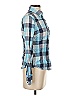 Motivi Plaid Blue Long Sleeve Button-Down Shirt Size 4 - photo 4