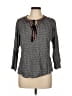 Daniel Rainn 100% Rayon Gray 3/4 Sleeve Blouse Size L - photo 1