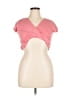 DRESSFO 100% Polyester Pink Short Sleeve Top Size XL - photo 1