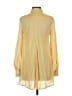Max Studio 100% Rayon Stripes Yellow Long Sleeve Button-Down Shirt Size XS - photo 2