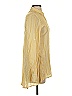 Max Studio 100% Rayon Stripes Yellow Long Sleeve Button-Down Shirt Size XS - photo 4