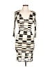Assorted Brands Graphic Ivory Cocktail Dress Size 10 - photo 1