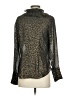 Rachel Roy 100% Polyester Animal Print Black Long Sleeve Blouse Size 4 - photo 2