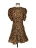 Aqua 100% Polyester Animal Print Brown Cocktail Dress Size XS - photo 1