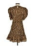 Aqua 100% Polyester Animal Print Brown Cocktail Dress Size XS - photo 2