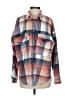 ACOA collection Plaid Blue Long Sleeve Button-Down Shirt Size S - photo 1