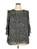 Roz & Ali 100% Polyester Black 3/4 Sleeve Blouse Size 2X - photo 1