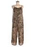 Topshop 100% Polyester Animal Print Brown Jumpsuit Size UK 10 / US 6 - photo 1