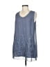 V Cristina 100% Polyester Blue Gray Sleeveless Blouse Size M - photo 2