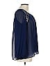 Costa Blanca Blue Long Sleeve Blouse Size L - photo 4