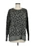 Lucky Brand Animal Print Gray Pullover Sweater Size S - photo 1